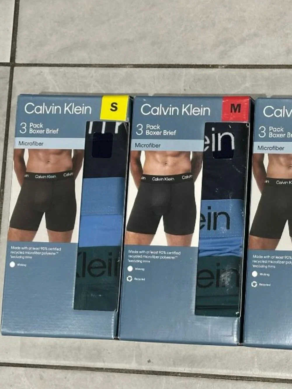 NWT $48 Calvin Klein 3 Pack Boxer Brief Microfiber Sizes S, M, L, XL